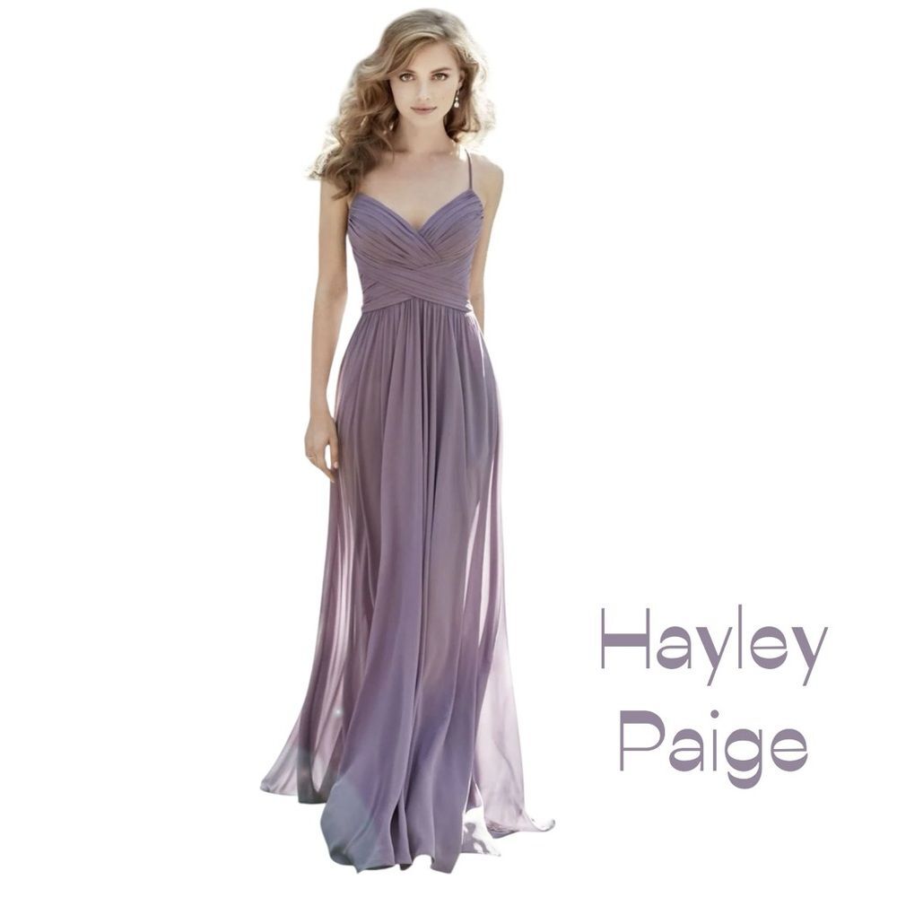Hailey Paige Purple Maxi Gown NWOT Size 10 Evening Bridesmaid
